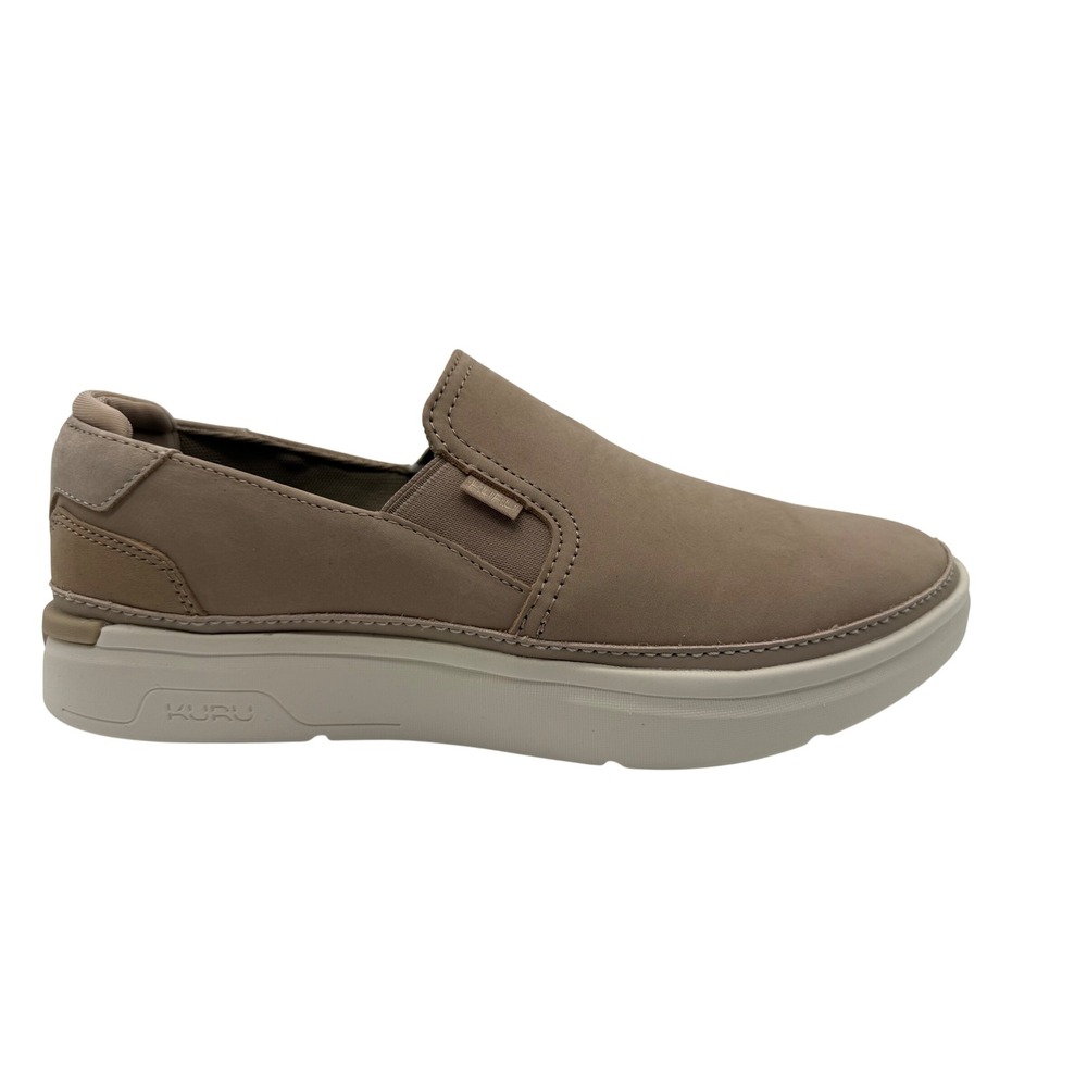 Kuru Slip On Sneakers Womens 10 Tan Excellent KURUCLOUD Comfort Walking Shoes